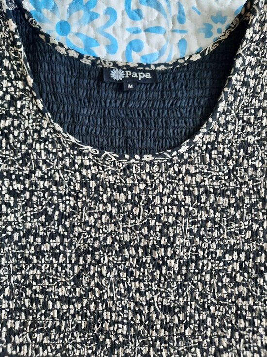 Papa Black/Cream Maxi Dress, Size M - Picture 4 of 4